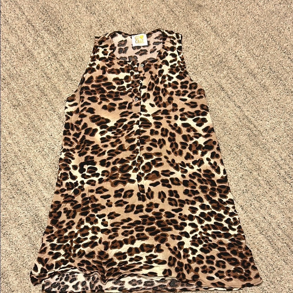 Peace love Cake leopard tunic/dress medium
